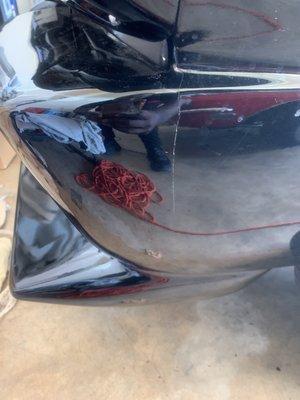 Cracking after a custom fiberglass bumper install