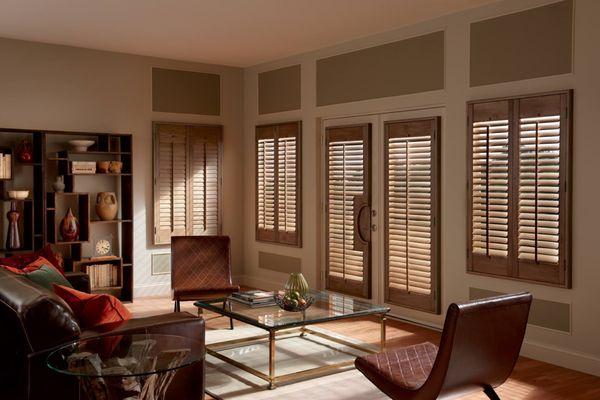 Our 2" fauxwood/wood blinds and shutters will turn any room into a show room!!