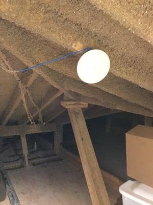 Spray-On Celbar in an Attic