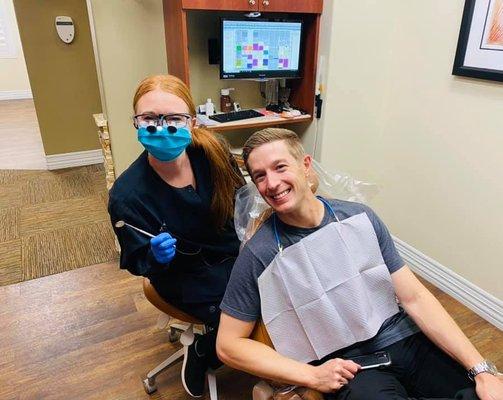 Dr. Mark Phillipe, DDS, Gets His Teeth Cleaned, too! Our Registered Dental Hygienist, Britt, is About to Clean Dr. Phillipe's Teeth!