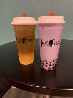 Jasmine Tea and Taro Milk Tea