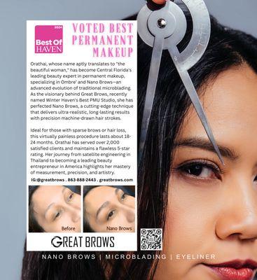 Great Brows Profile of artist Orathai from Haven Magazine