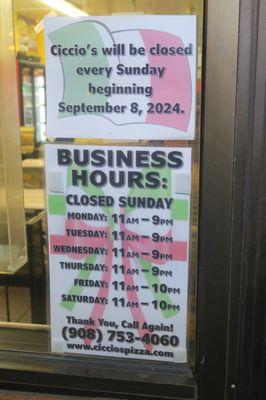 New business hours