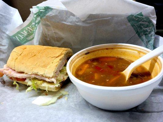 My wife loved her smoked turkey sandwich and vegetarian lentil soup.