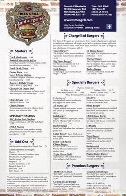 Eat Fit approved menu options at Times Grill. The Eat Fit seal indicates the healthiest options | OchsnerEatFit.com