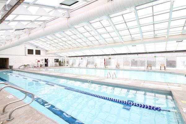 World class aquatics department, retractable roof, sun deck, hot tub, sauna, & steam room!