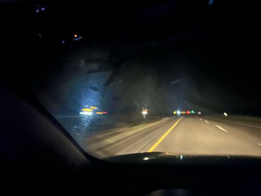 They've never cleaned this windshield ever it's disgusting