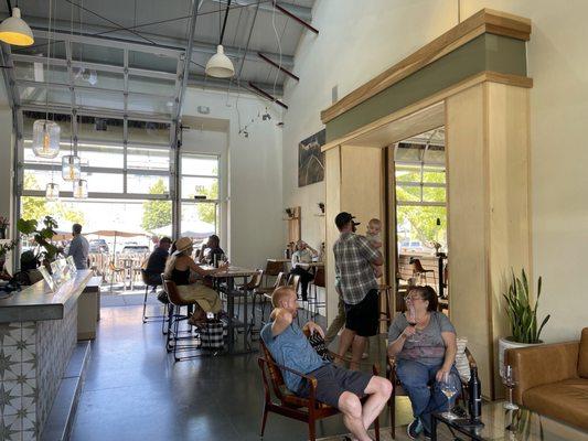 Interior of the Region wine tasting room in The Barlow in Sebastopol.