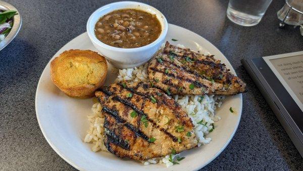 Grilled chicken breasts