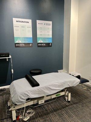 Manual therapy/massage treatment room