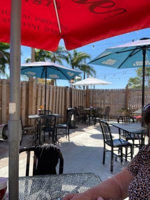 Enclosed patios with heaters, umbrellas & music