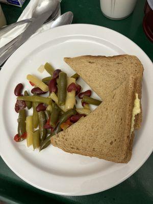 My family member said this looked like the sandwich was vomiting up the beans.