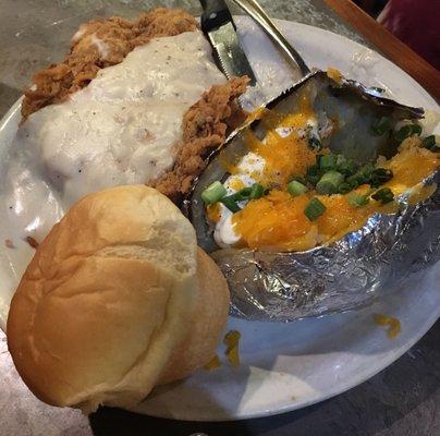 Chicken fried steak plate