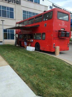 This is their food Dbl Decker Bus.