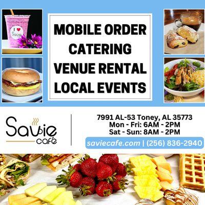 Savie Cafe services...it's more than a coffee shop!