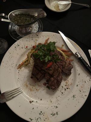 Argentine Ribeye with Cilantro Chimichurri