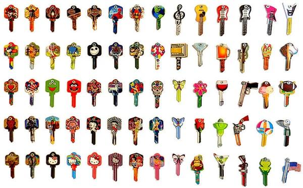 If your house key is stamped SC1, KW1, or KW10,one of these cool keys could be yours! Come get spare house keys at our Point Loma key shop.