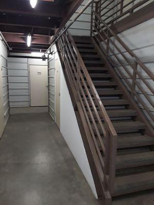 Hallway of storage building units.