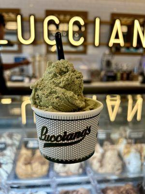 Lucciano's has the BEST pistacchio gelato ever!!! Try for yourself. The texture and flavor is on point!