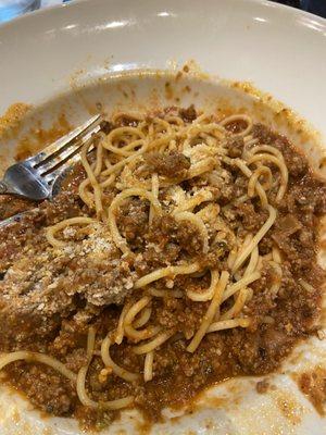 Eaten spaghetti and meat balls. It was very good