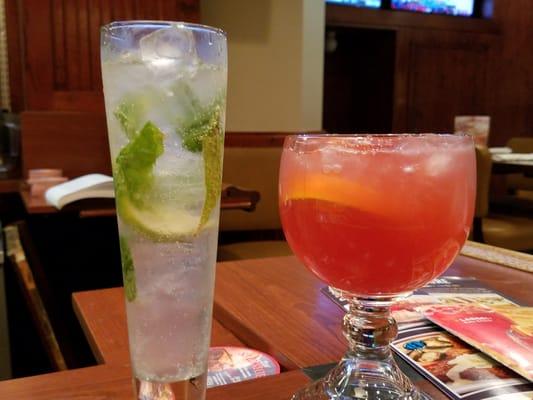 Rum punch and mojito to toast