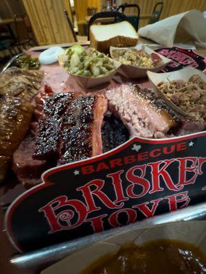 Pork baby back ribs and moist brisket