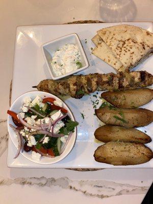 Chicken Souvlaki Plate