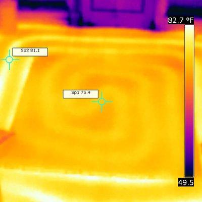 Radiant heat detected by our infrared cameras.