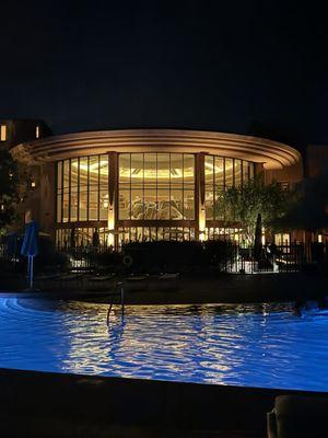 The view of the lobby from the pool area. So beautiful!