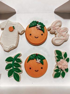 Little Cutie themed cookies for our baby shower. Turned out exactly how we wanted - amazing flavor, communication, and customer service.