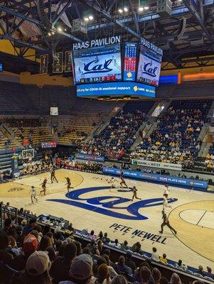 Cal vs No. 25 USC women's basketball game on Sunday, February, 19, 2023. View from Section 15, Row J, Seat 3.