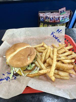 Classic Cheeseburger and fries