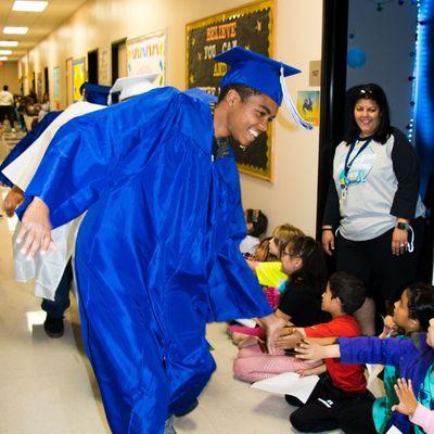 K-12 Charter School. Grad Walk 2023; Elementary students supporting EKA Graduates!