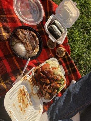 Bbq combo and teriyaki