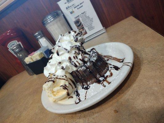 Chocolate Lava Cake With Vanilla Ice Cream