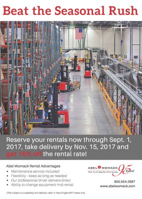 Fall Rental Offer