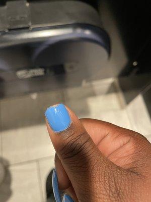 Broken nail 5 days later! And the woman on the phone said it's due to my nails being refilled. Like what? Make that make sense