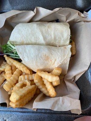 Chicken wrap & fries