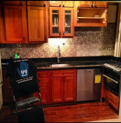 Complete studio apartment Kitchen.