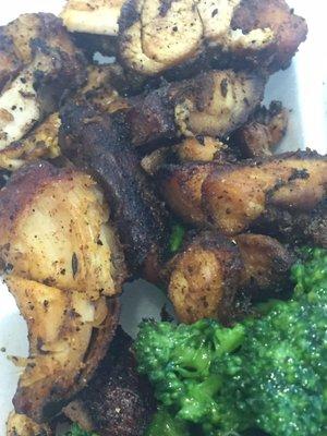 Blackened Chicken with broccoli