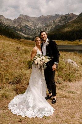 The Groom and Bride with Sunless Tans