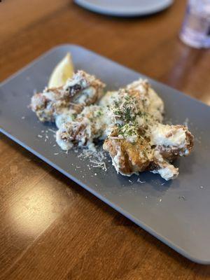 Garlic parm Double Fried Chicken Wings (8)