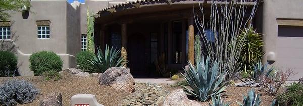 Front yard desert landscaping