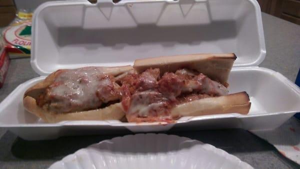 Veal parm from nicks.  Pretty good man. N pretty big. U can add ir remove items as well.