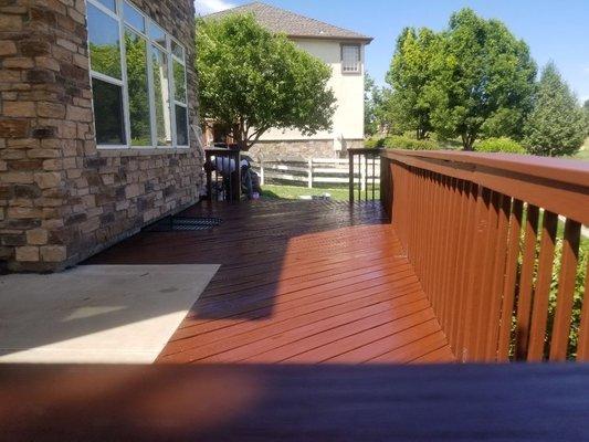 Exterior deck solid stain