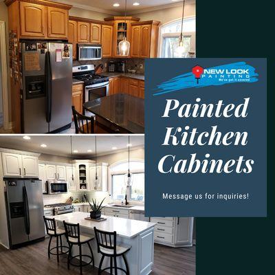 Before and After Kitchen Cabinet Painting