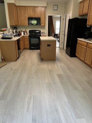 Completed kitchen floor