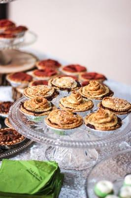 Customized Apple "Rose" Pies for wedding pie/dessert table