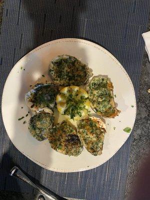 Baked oysters