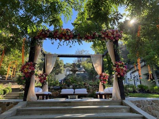 Outdoor Indian Wedding Ceremony and Mandap in Sunol